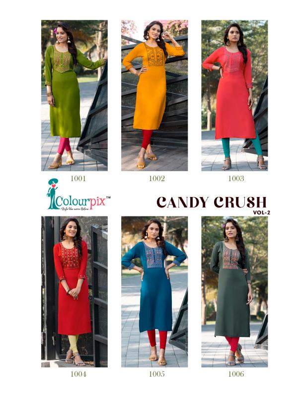 Colourpix Candy Crush Vol 2 New Designer Embroidery Kurti Collection